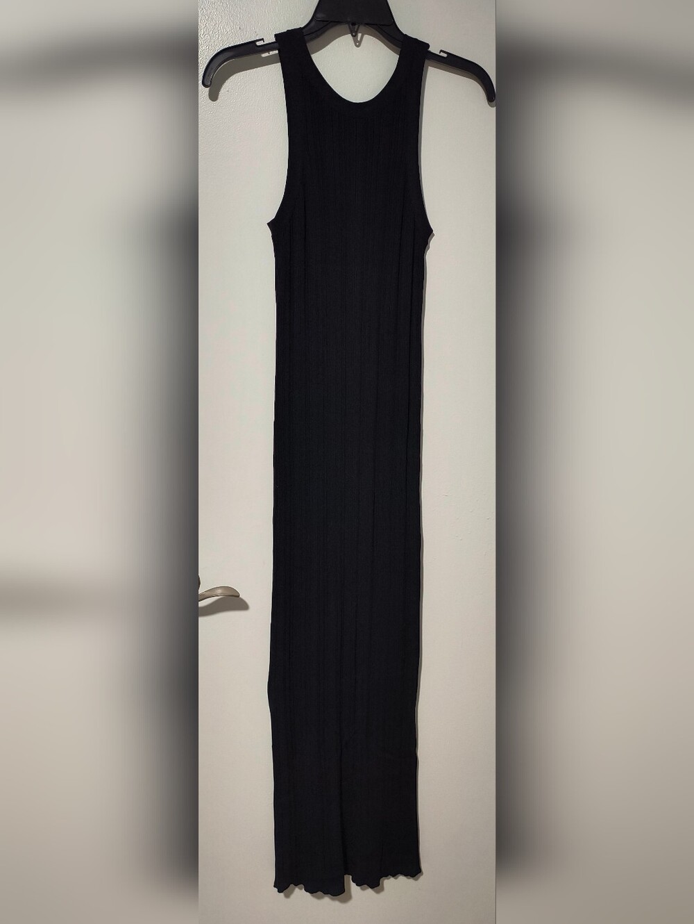 Toteme Black Ribbed Tank Maxi Dress Sz S